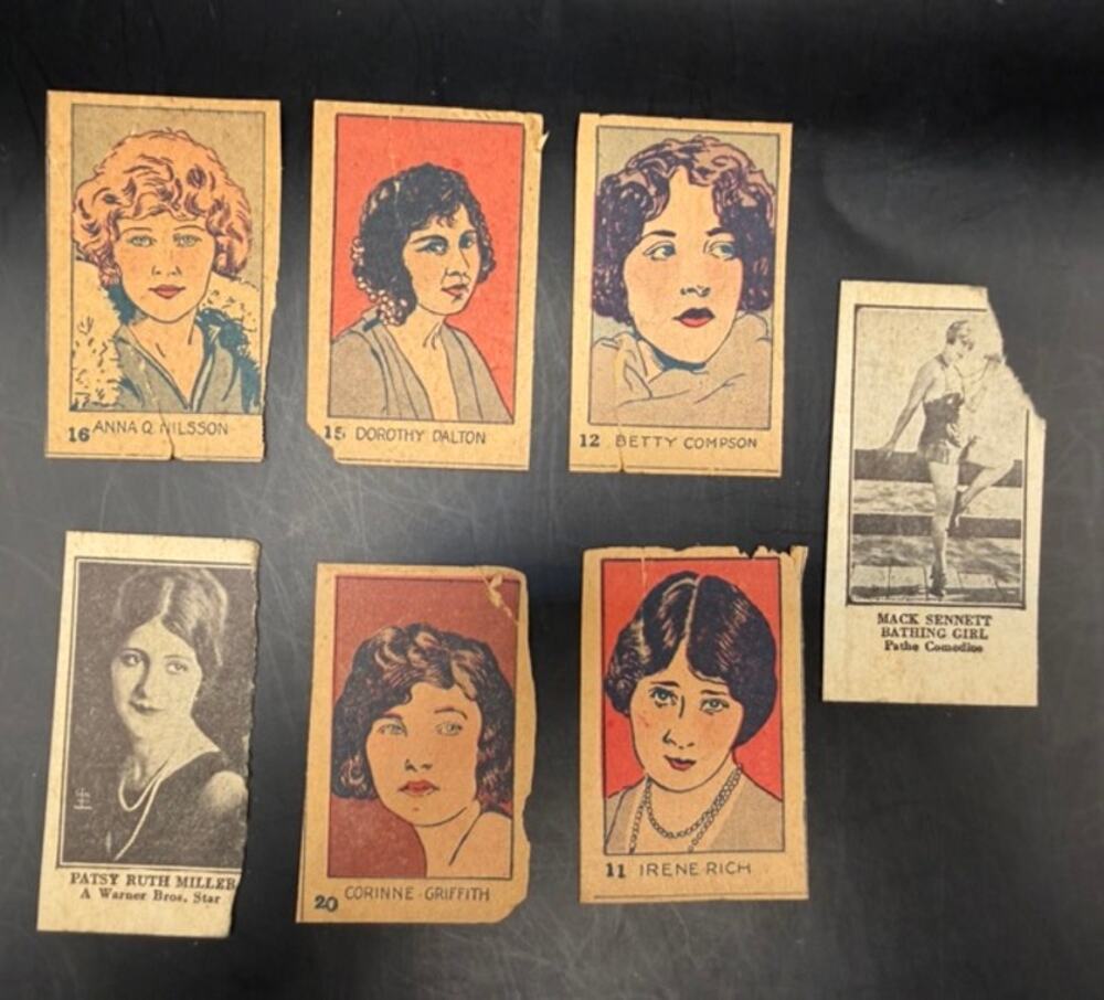 7 - 1926 W512 Strip Cards Silent Movie Actresses Dorothy Dalton, Compson, Rich